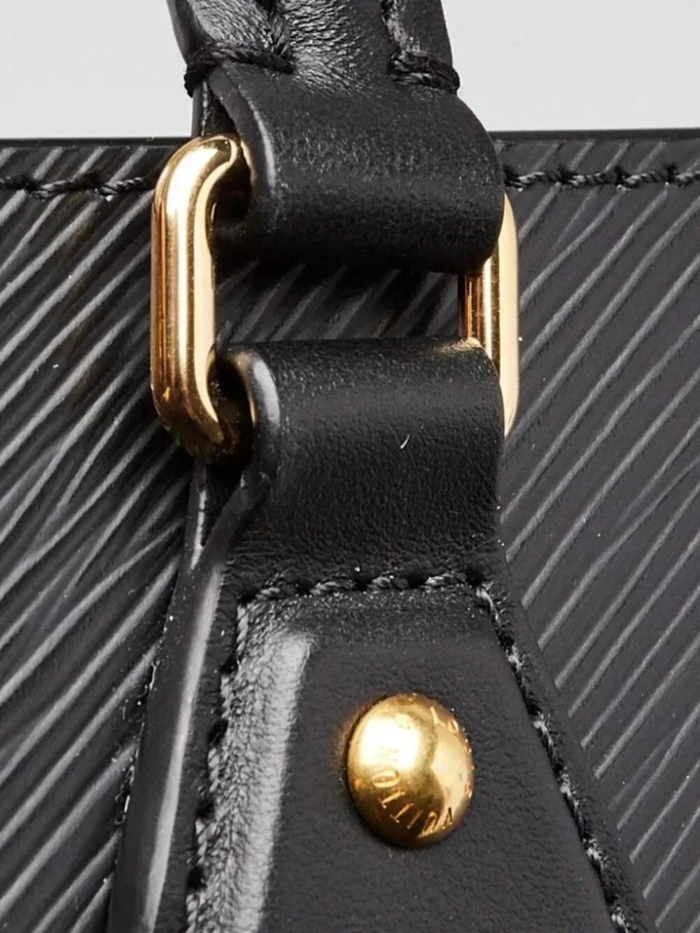 Louis Vuitton Black Epi Leather Sac Plat NV BB Bag